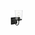 Cling 110 V E26 One Light Vanity Wall Lamp, Black CL2946131